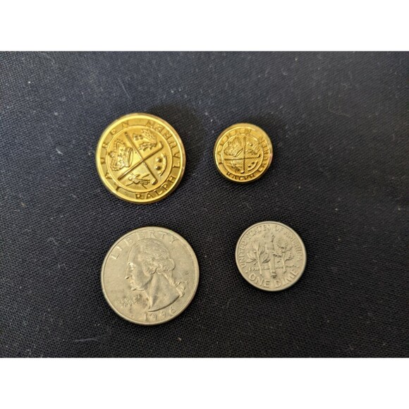 HTF Ralph Lauren POLO CROWN CREST 8 Gold Blazer Suit Jacket Replacement Buttons - Picture 5 of 6